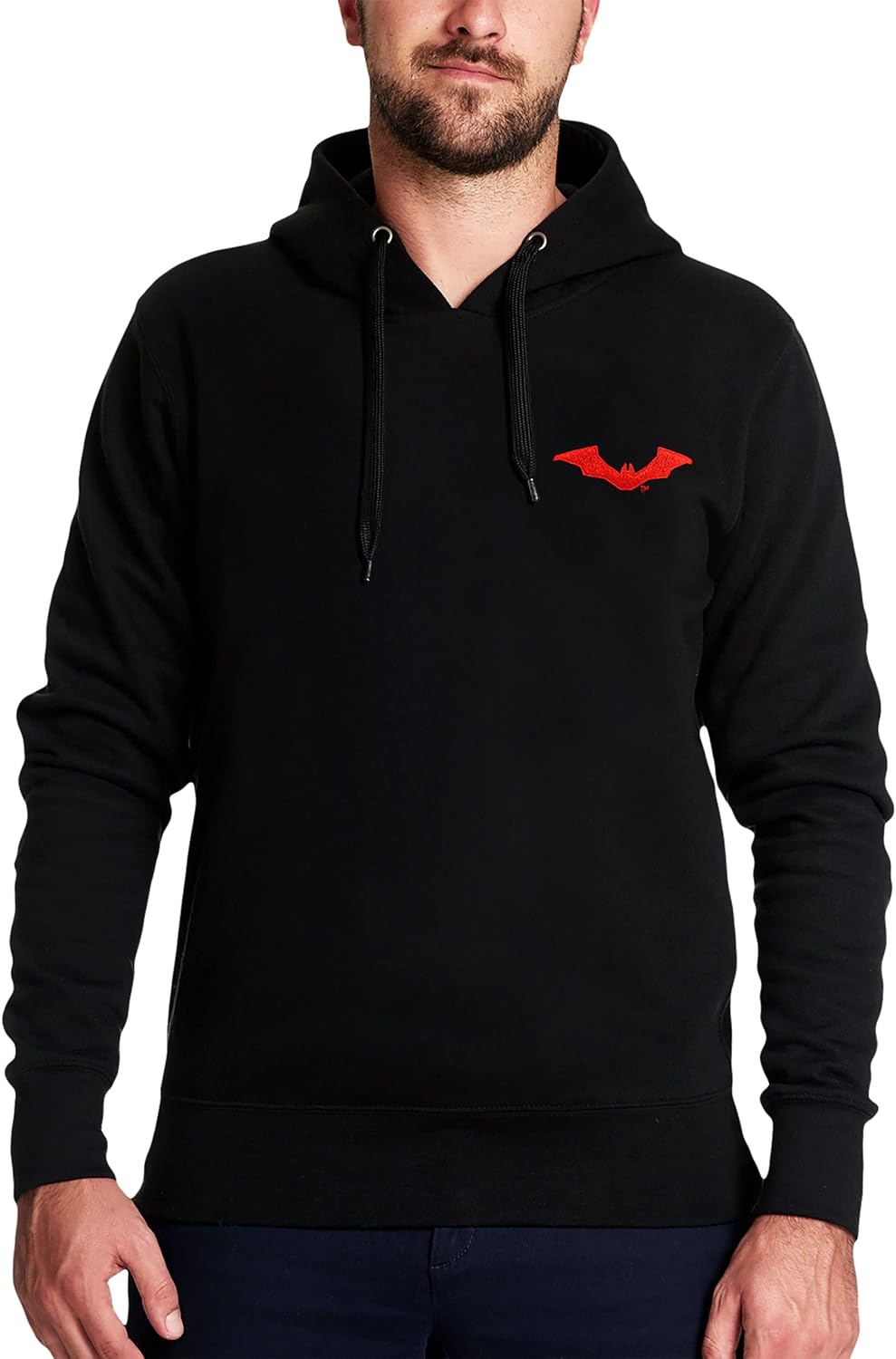 Elbenwald The Batman Hoodie Verschiedene Designs mit Front- und Rückenprint Herren Damen Baumwolle S