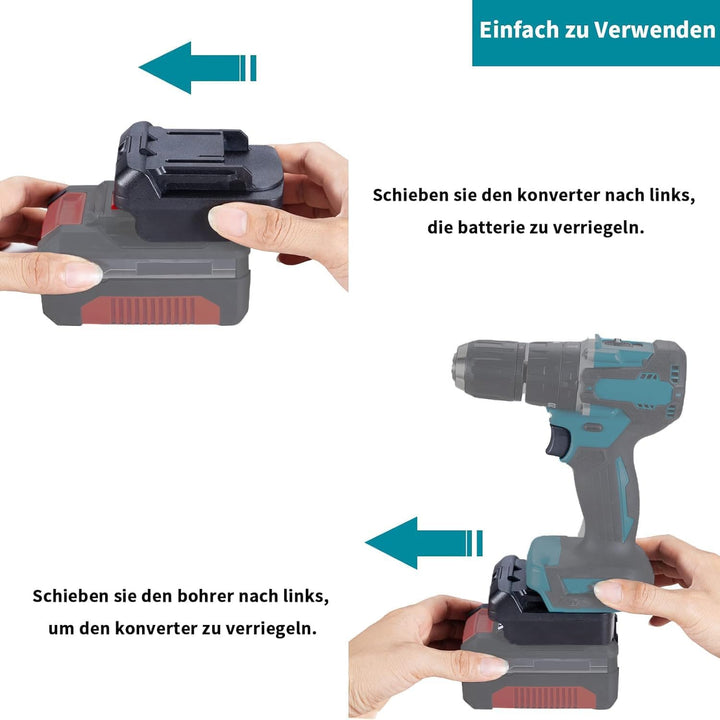 Rozlchar Adapter Konverter Kompatible für for Einhell 18V Li-Ion Akku auf Kompatible für for Makita