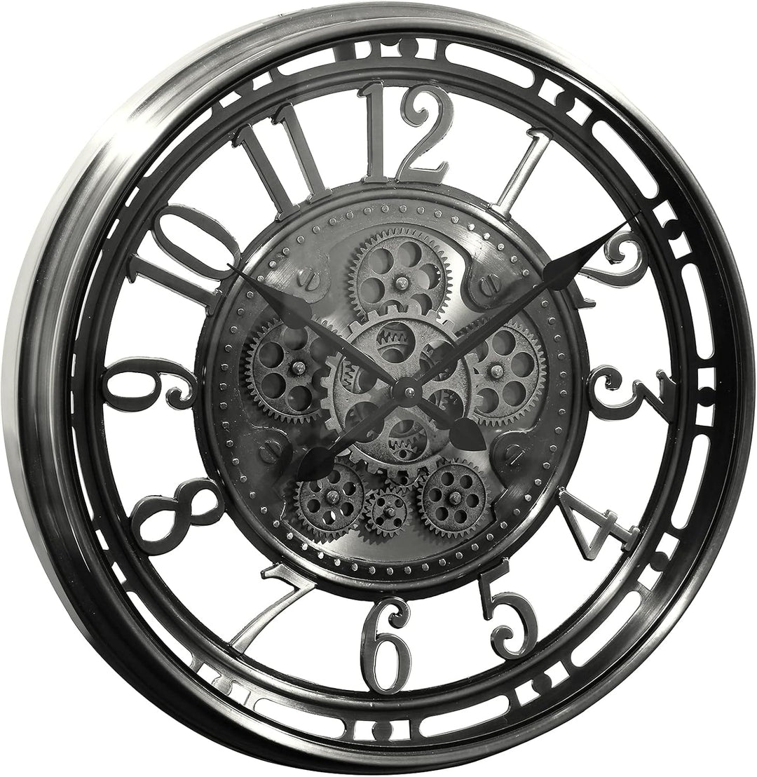 INFINITY TIME Moving Gear Wanduhr, modern, Vintage, rustikal, industriell, Steampunk, freiliegende U