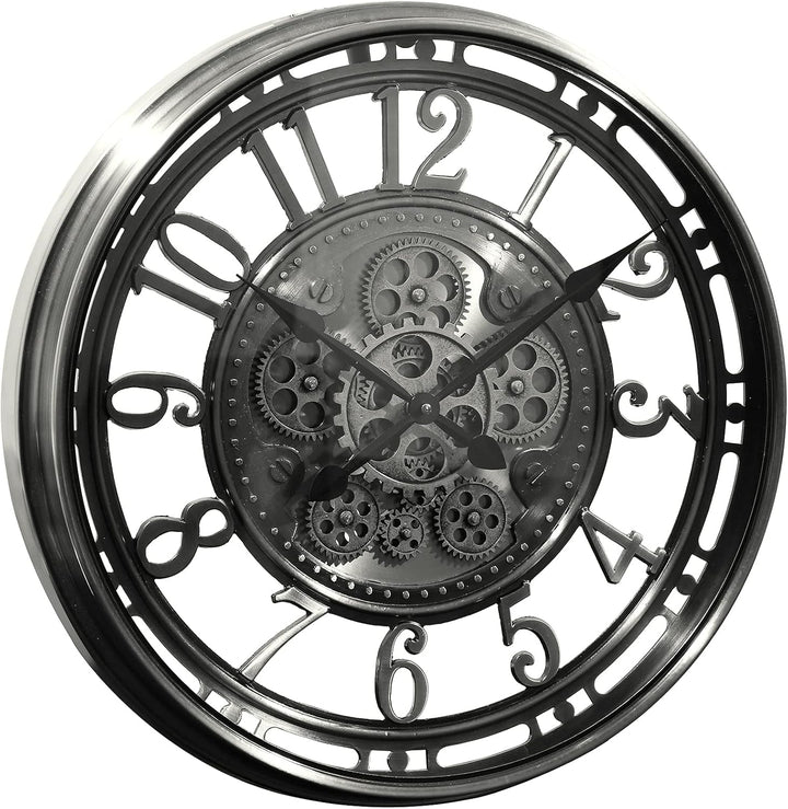 INFINITY TIME Moving Gear Wanduhr, modern, Vintage, rustikal, industriell, Steampunk, freiliegende U