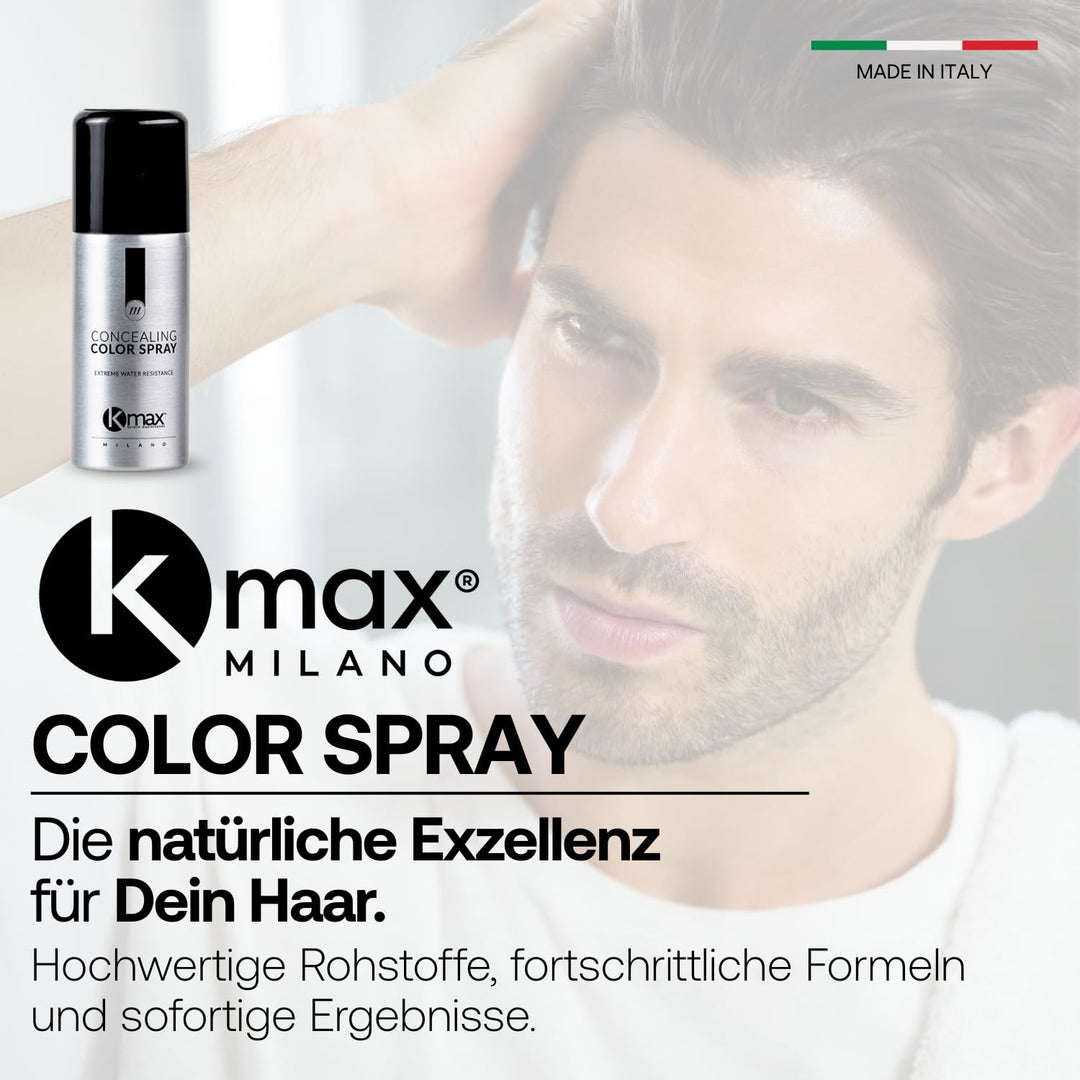 Kmax Color Spray 100ml, Farbspray zur Abdeckung von Haarausfall und grauen Haaren, schnelle und natü