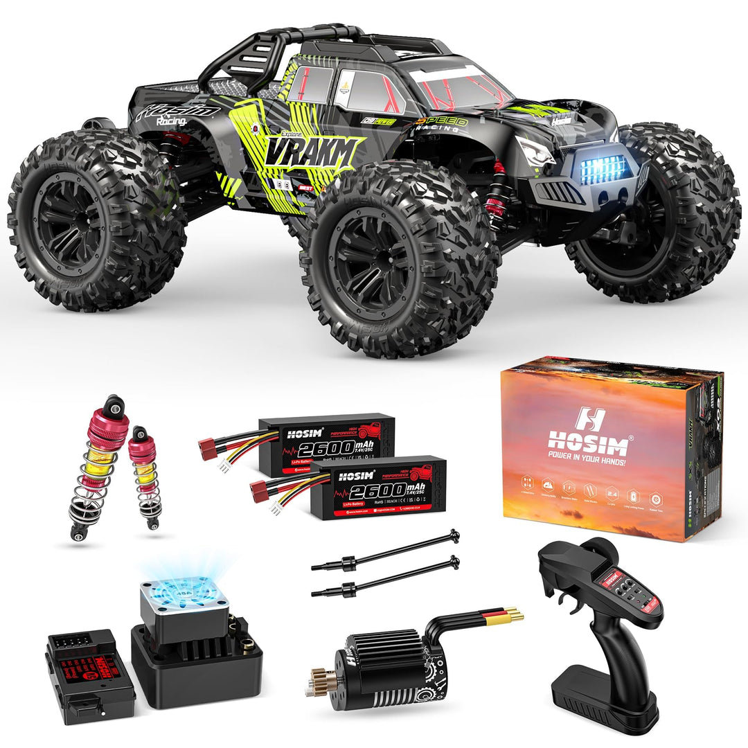 Hosim X09 Brushless RC Auto für Erwachsene, Mini 1:10 70 km/h High Speed 4x4 Offroad RC Truck, schne