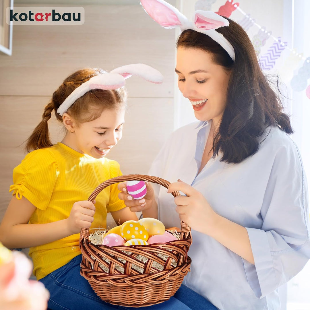 KOTARBAU® Weidenkorb mit Henkel Kinder 290 x 220 x 200 mm Kinder Ostern Körbchen kleiner Weidenkorb