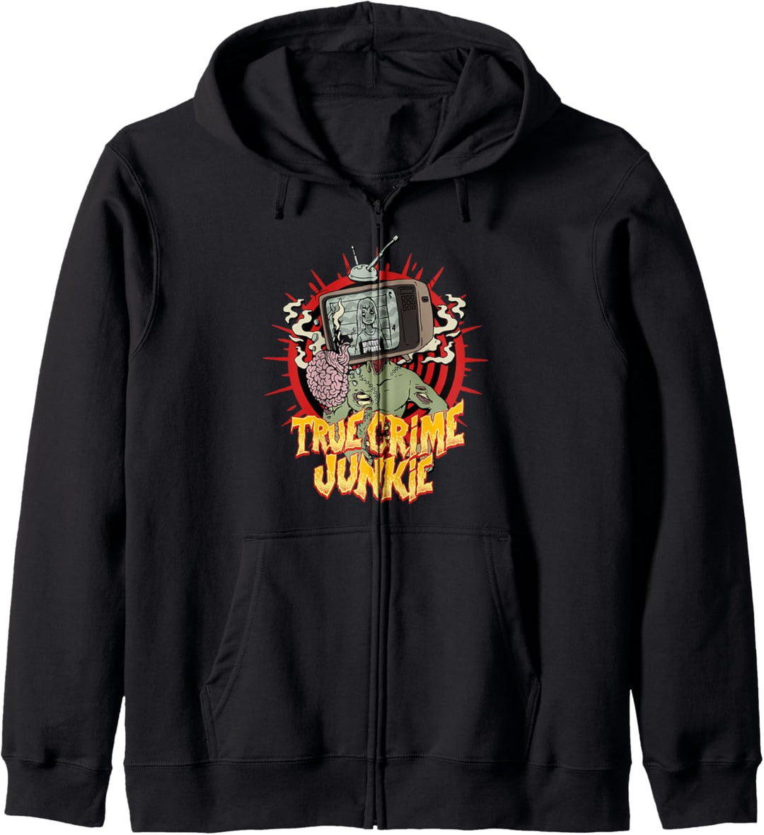 True Crime Junkie Serial Killer Mugshot Vintage Kapuzenjacke