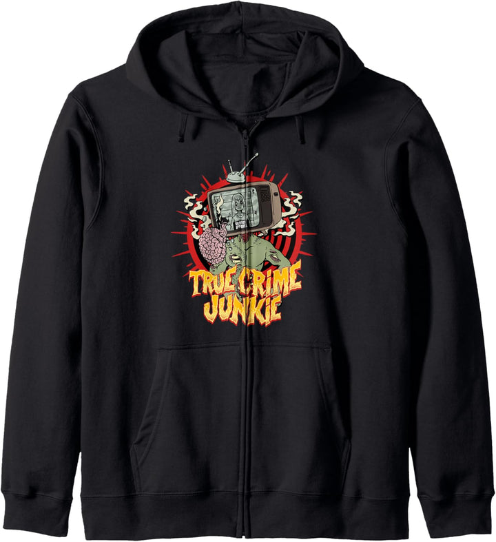 True Crime Junkie Serial Killer Mugshot Vintage Kapuzenjacke