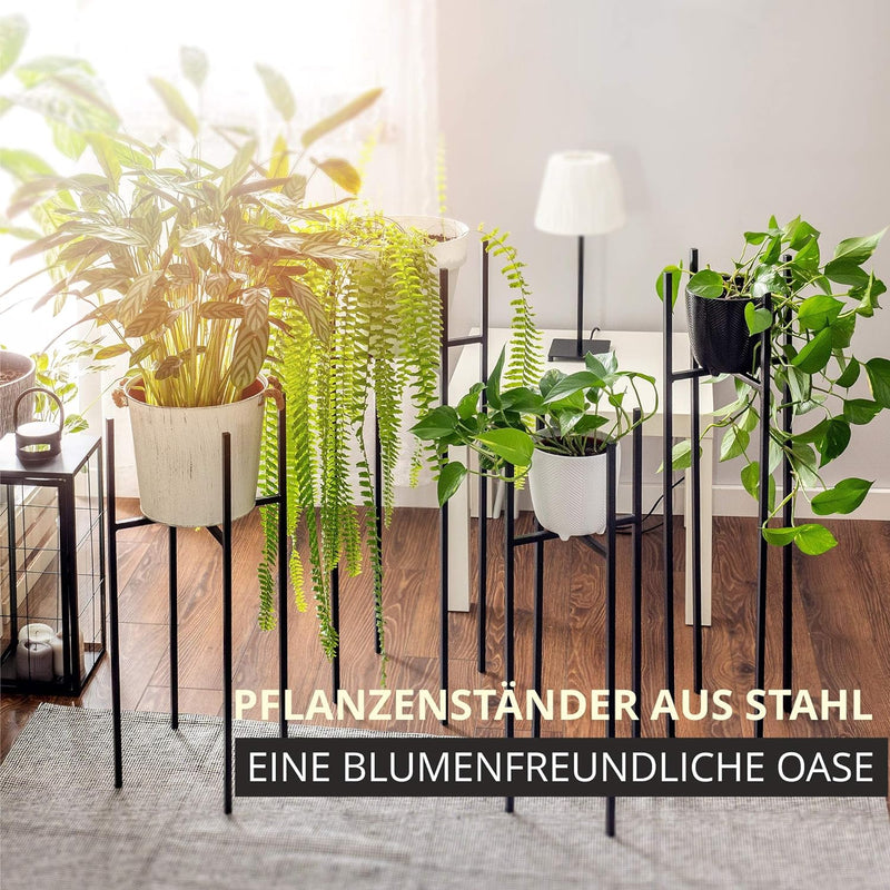 KADAX Blumenständer, wetterfester Pflanzenständer aus Stahl, Blumentopfhalter für Innen, Aussen, Bal