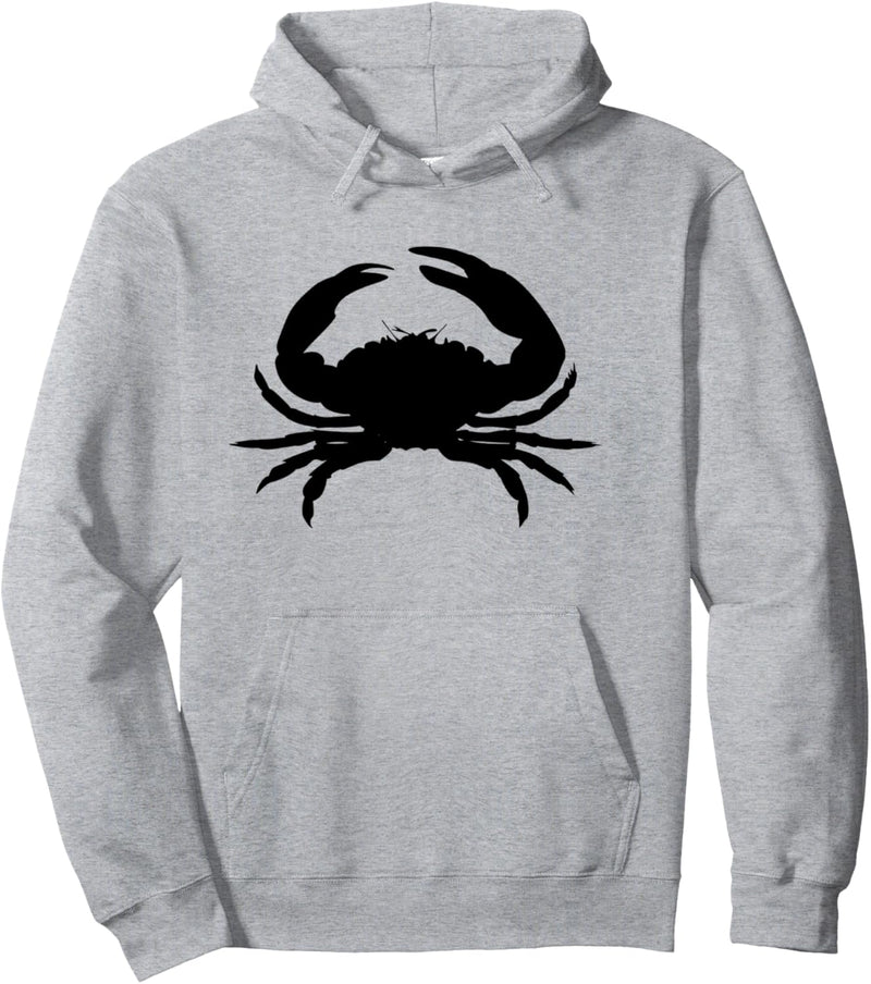 Schwarze Krebssilhouette Pullover Hoodie