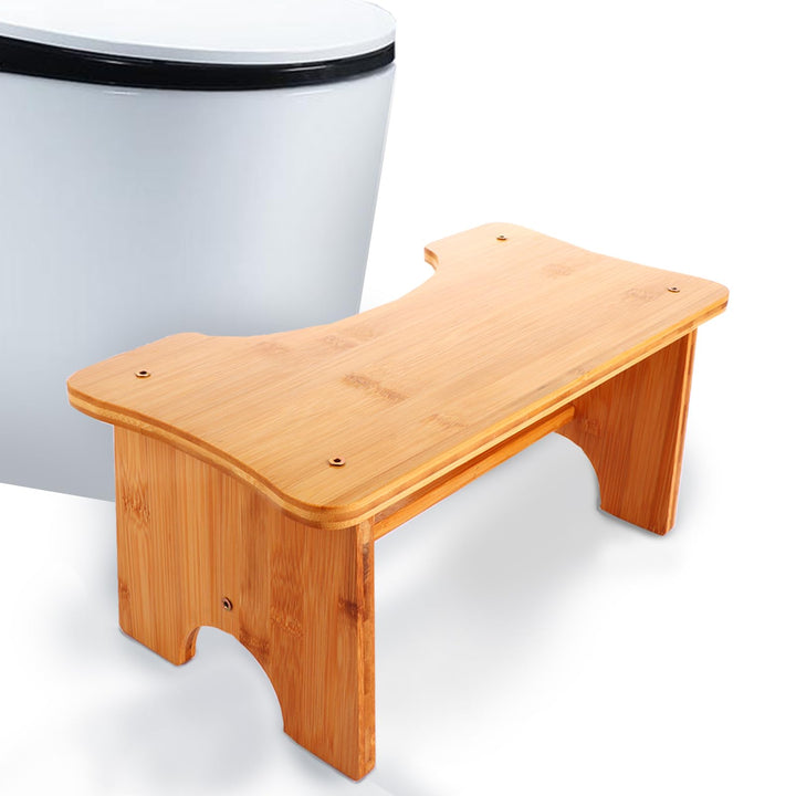 ASelected Toilettenhocker Kackhocker 30 x 19 x 17 cm Toilettenfusspedal aus Holz Squatty Potty Tragb