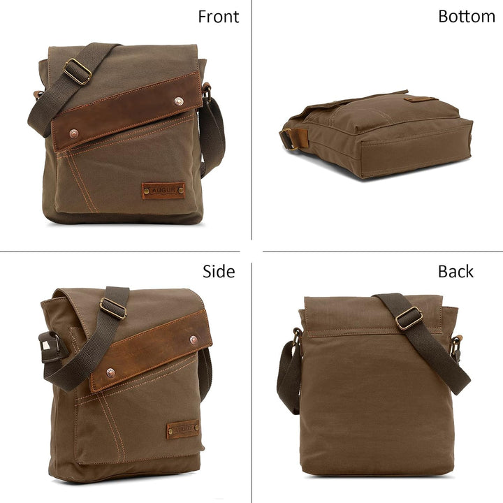 DORRISO Herren Umhängetasche Mode Leinwand Schultertasche Reise Schultertaschen Leicht Kuriertasche