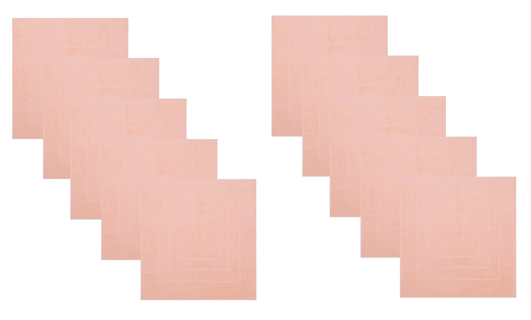 Betz 10 Stück Badvorleger Palermo 100% Baumwolle Badematte Badteppich Duschvorlage Grösse 60x60 cm Q