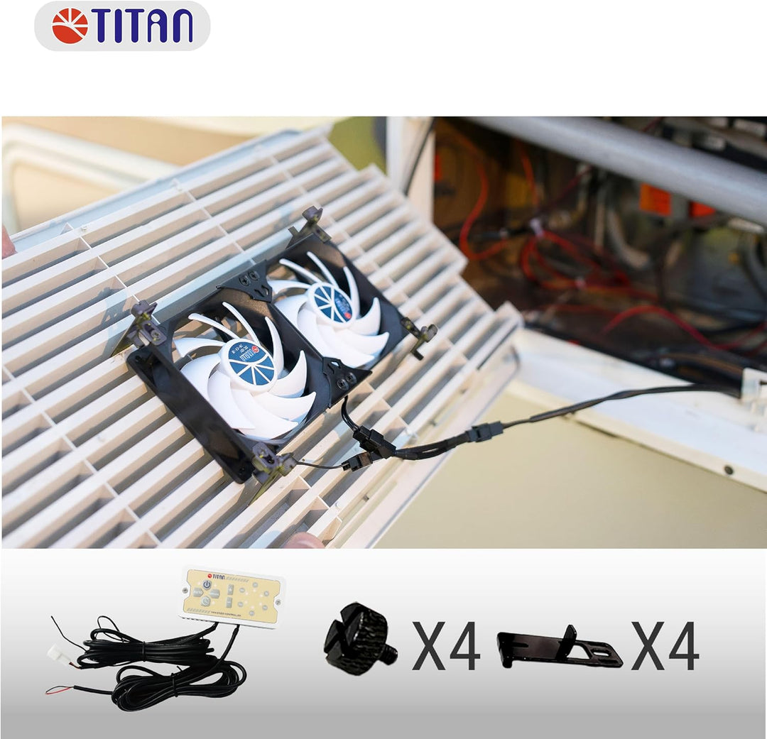 Titan TTC-SC22(A)/ V2 Kühlschrank-Doppellüfter 92x25mm IP55 für Camping 90mm(V2+), 90mm(V2+)