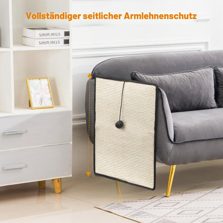 Nobleza 2* Katzen Kratzmatte Kratzschutz Sofa, Sisal Kratzteppich für Katze, Sessel Couch Katzenkrat