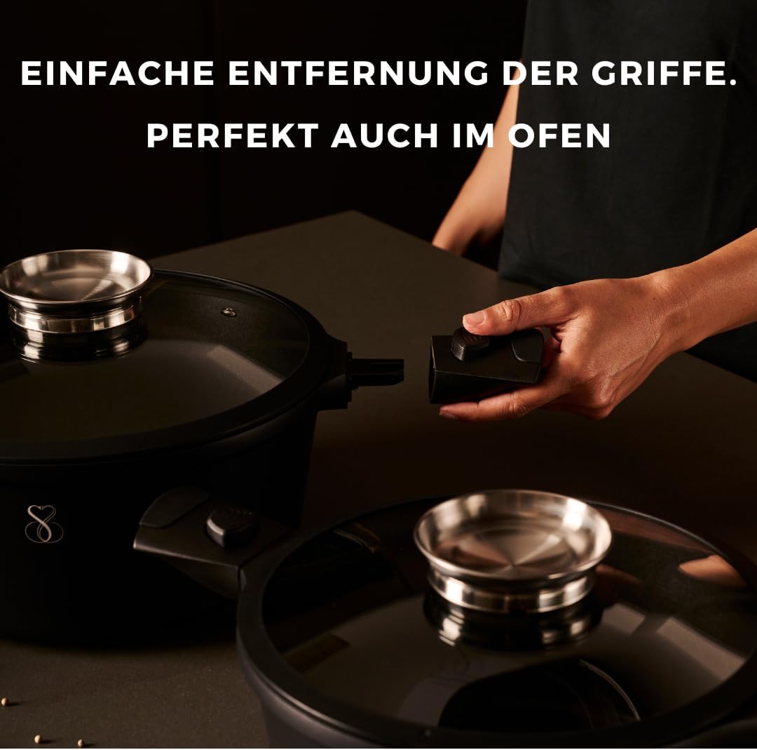 Kochtopf Induktion 28 cm, spülmaschinengeeignet, einfache reinigung, entwickelt mit deutscher techno