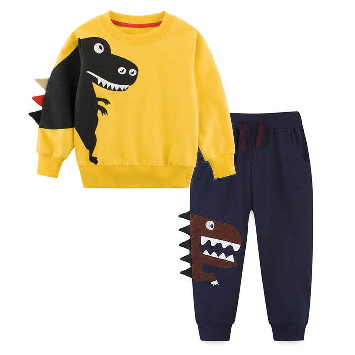 Volunboy Baby Jungen Dinosaurier kleidung, Kinder Pullover Jogginganzug Sweatshirt Langarmshirt und