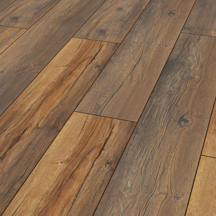 Laminat Harbour Oak – rustikale Landhausdiele in robuster 12 mm Stärke, Robusto Serie, 180 × 1375 mm