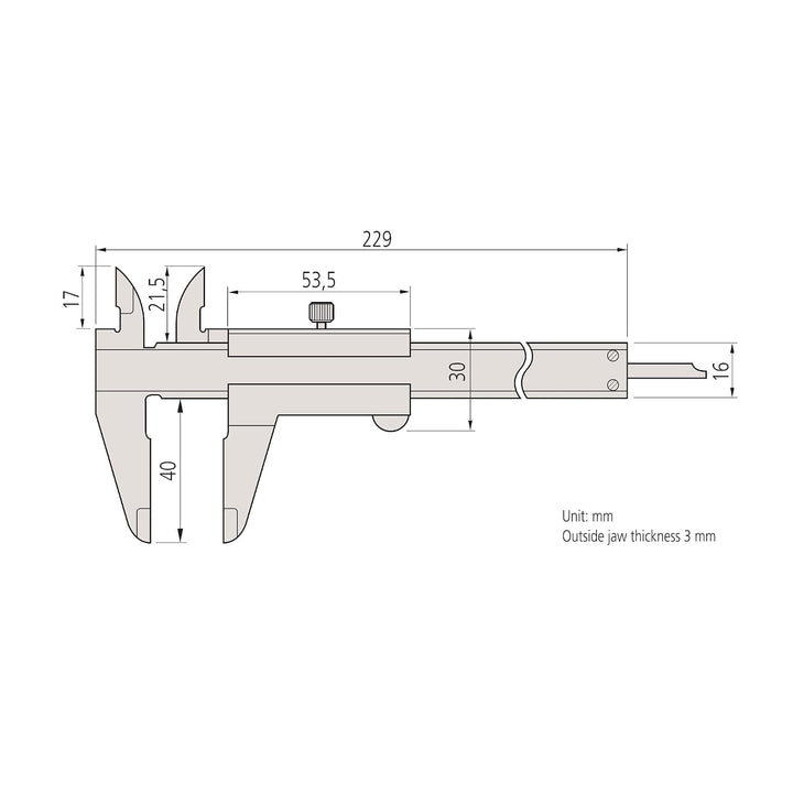 Mitutoyo MIT530-101 Messschieber, 0–150 mm Reichweite
