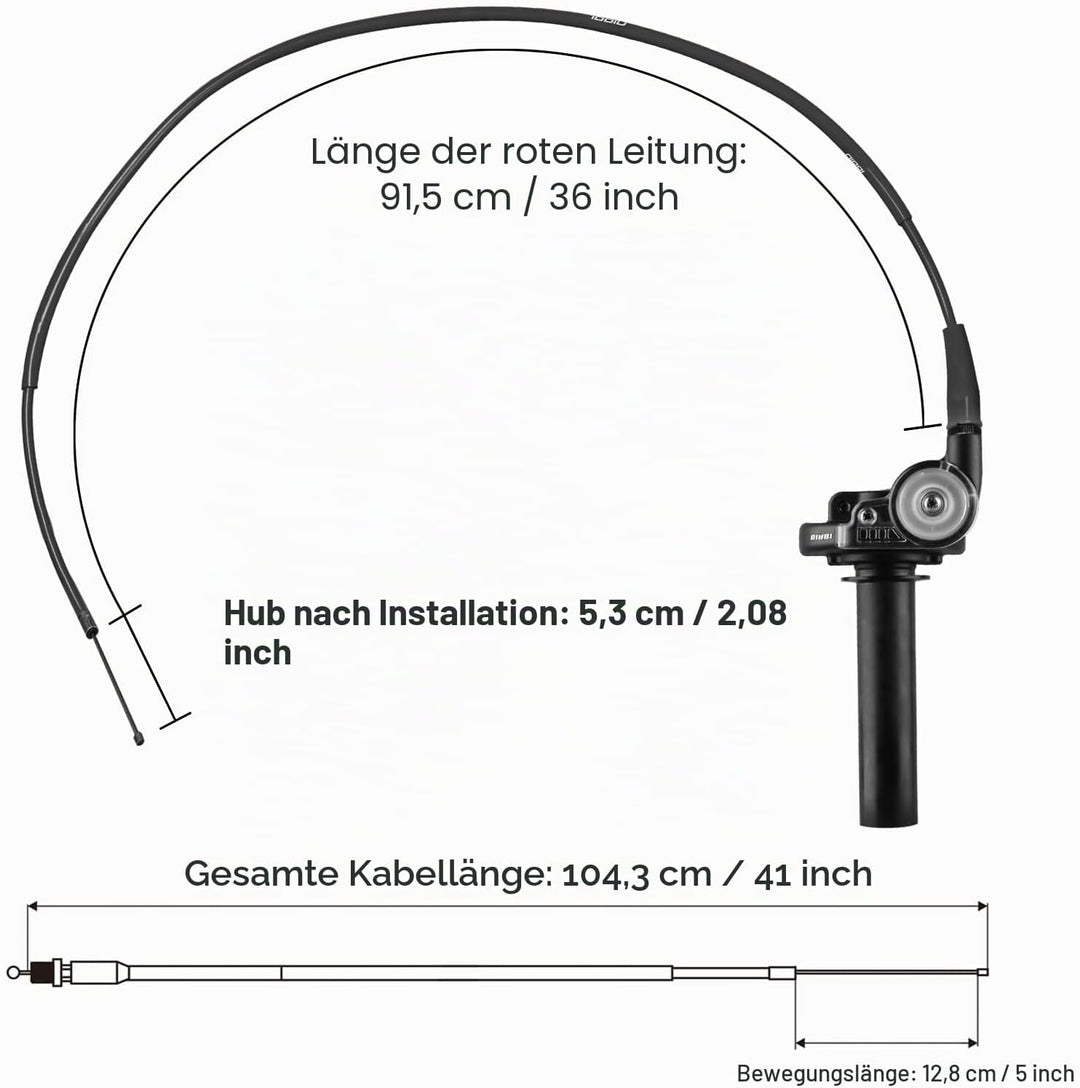 Nibbi Schnellgasgriff Handle 1 Aluminium Ribbon Kabel Handle Kit, Das Einen Gashebel, Einen Gasgriff