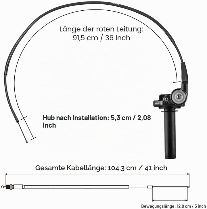 Nibbi Schnellgasgriff Handle 1 Aluminium Ribbon Kabel Handle Kit, Das Einen Gashebel, Einen Gasgriff