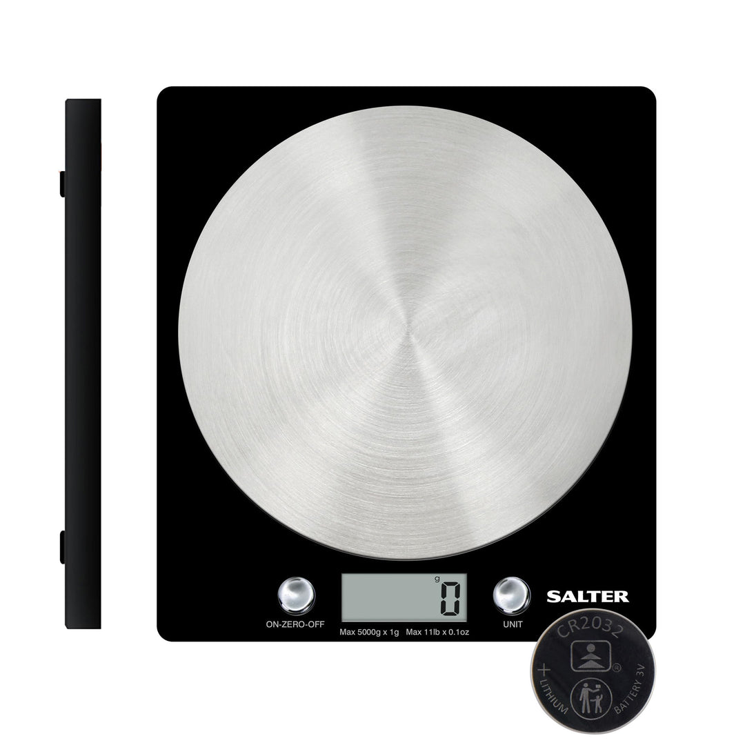 Salter Digital Kitchen Weighing Scales –Stylish Slim Design Electronic Cooking Scale for Home + Kitc