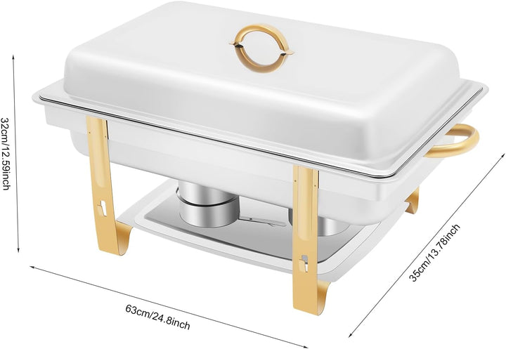 9L Chafing Dish Speisewärmer, 63 * 35 * 32cm Edelstahl Warmhaltebehälter, Grosse Kapazität, für Buff