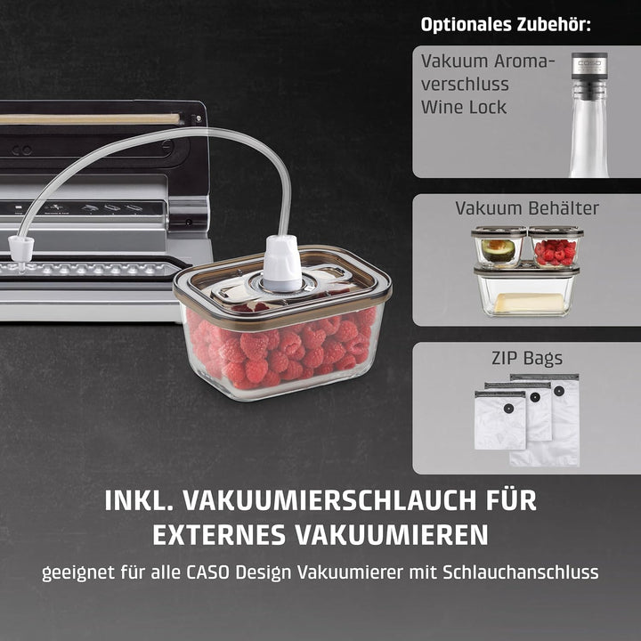 Caso 1374 VC 10 Plus Edition - inkl. grossem Zubehör Set, 30 cm Schweissnaht, variable Vakuumstärke,