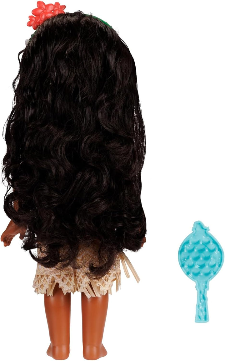 Disney Princess Vaiana Puppe 35cm, reflektierende Glitzeraugen, bewegliche Gelenke, ausziehbares Out