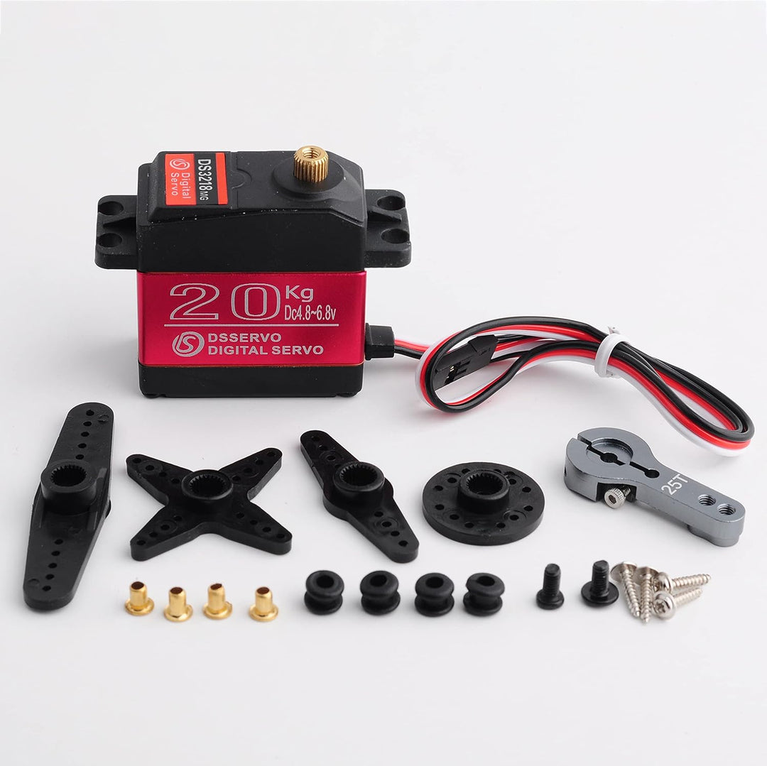 Wishiot RC Digital Servo 20KG wasserdichtes Servo Full Metal Gear 270 Grad für DIY Baja Car Crawler