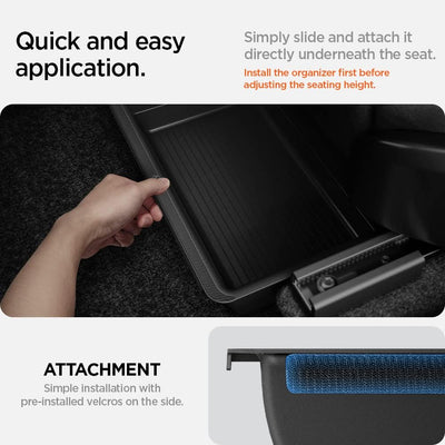 Spigen Tesla Model Y 2023-2021 Unter Sitz Aufbewahrungsbox Organizer, Verstecktes Fach für Model Y Z