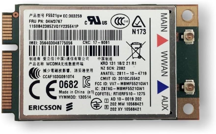 Lenovo 0A36186 Mobiles UMTS-Breitband Modul (WWAN, PCI) für ThinkPad