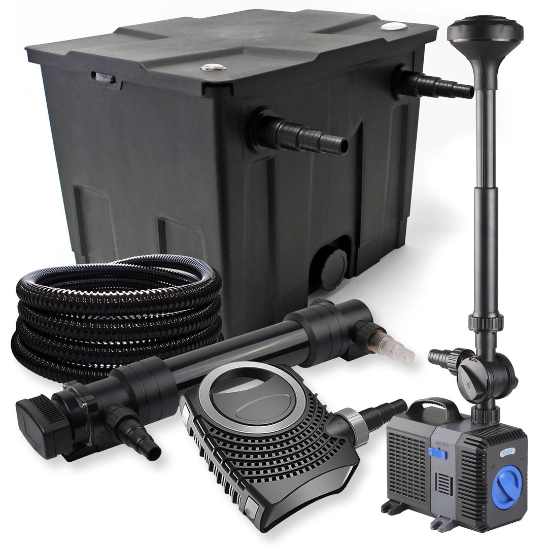 SunSun Komplettset: CBF-350 Teichfilter bis 12000 L Teichfilteranlage, NEO10000 Teichpumpe 10000l/h