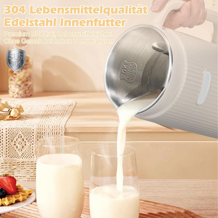 1200ml Sojamilch Maschine,Nussmilchmaschine 8-in-1, Automatische Mandelmilchmaschine mit 12 Klingen