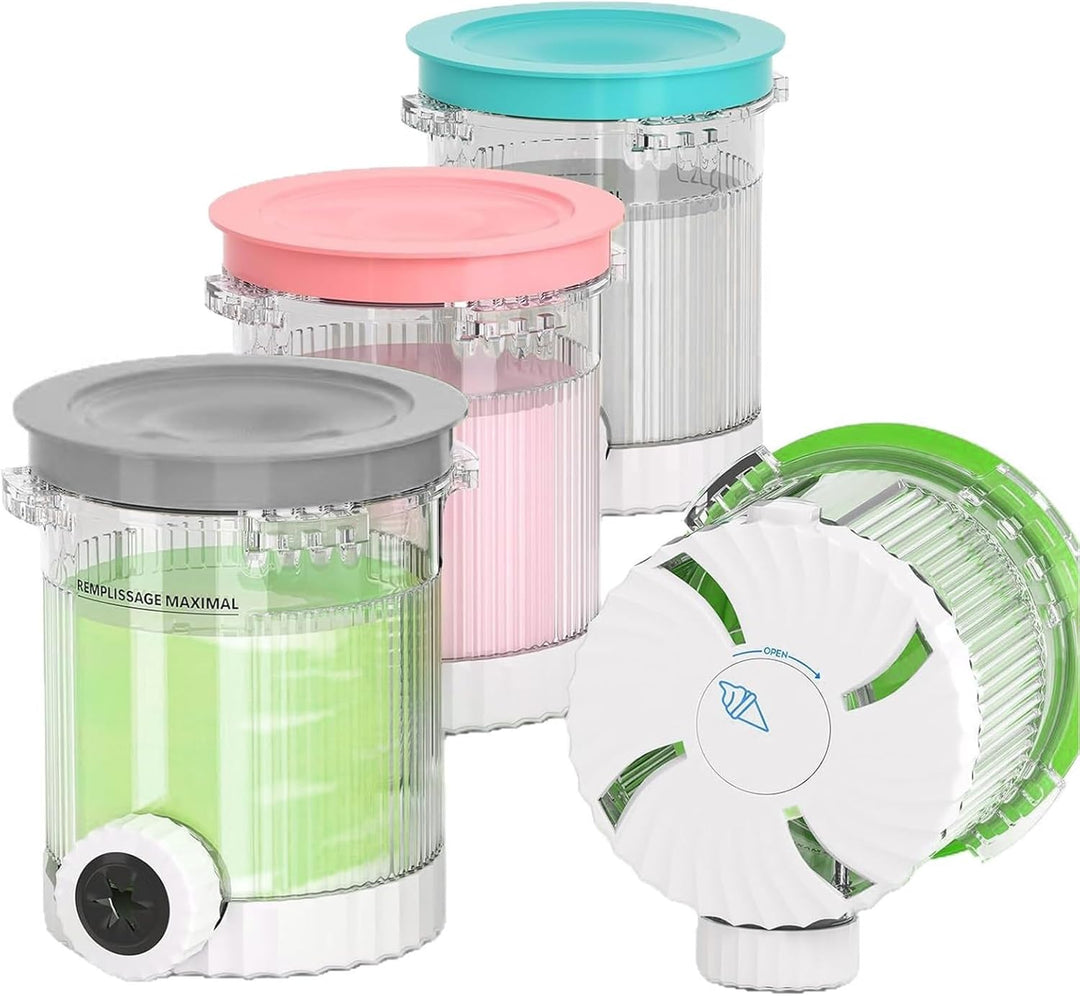 Creami Behälter für Ninja Swirl Creami NC700 NC701EU Serie, 4 Stück Eiscreme Behälte 480ML BPA-Frei