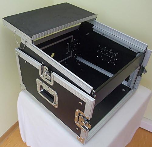 27316 Winkelrack 6/8HE mit Laptop Ablage - Kombi Case, L-Rack, DJ Rack