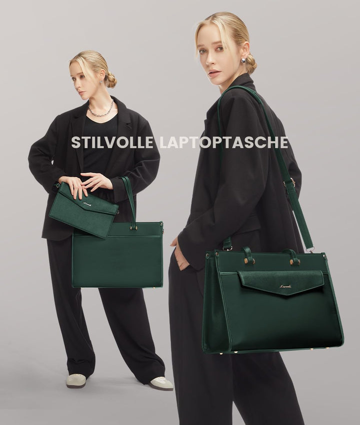 LOVEVOOK Handtasche Damen Gross, Arbeitstasche Damen 15,6 Zoll, Wasserdicht Leicht Laptoptasche Shop