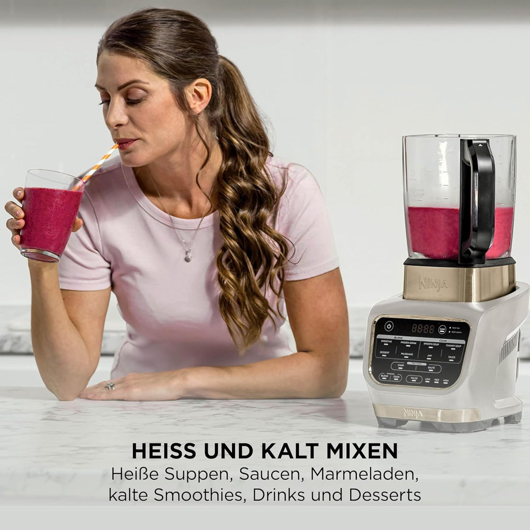 Ninja Foodi Mixer & Suppenbereiter, 10 Auto-iQ-Programme, 1,7L Glaskrug, heisser & kalter Mixer, int