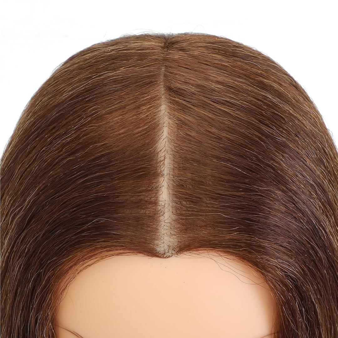 20"-22" Training Kopf 80% echtes menschliches Haar Kosmetologie Friseur Mannequin Manikin Puppe Kopf