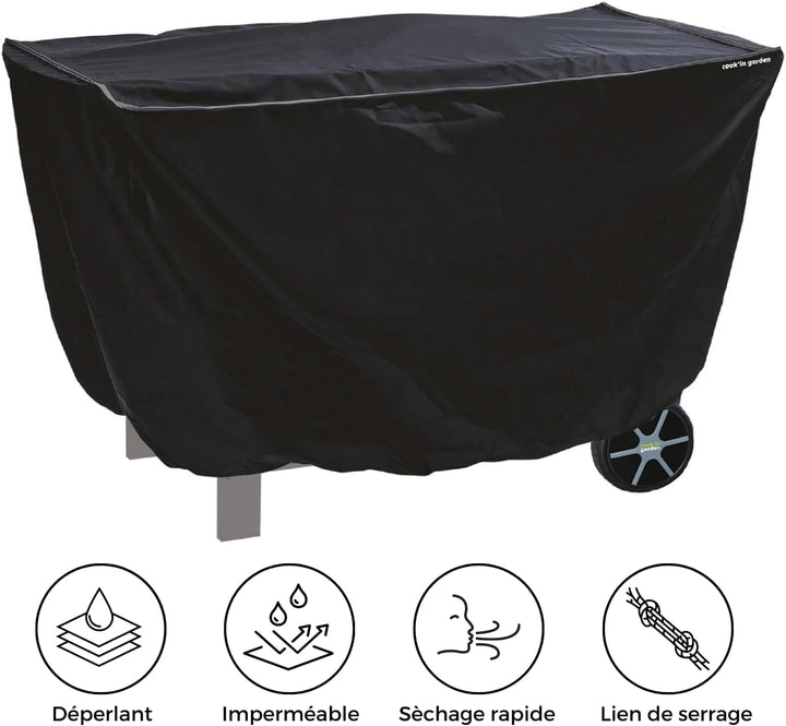 Cook in Garden Schutzhülle für Grill schwarz Taille Grand, Taille Grand