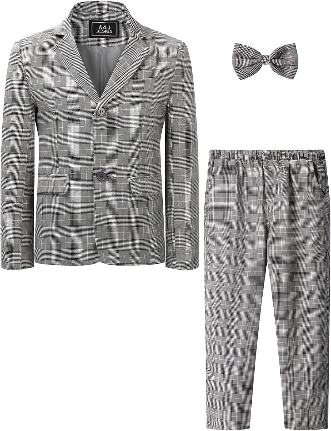 mintgreen Jungen Anzug Blazer 2PCS Gentleman Tuexdo Sätze Blazer + Hose + Fliege 5-12 Jahre 116-122