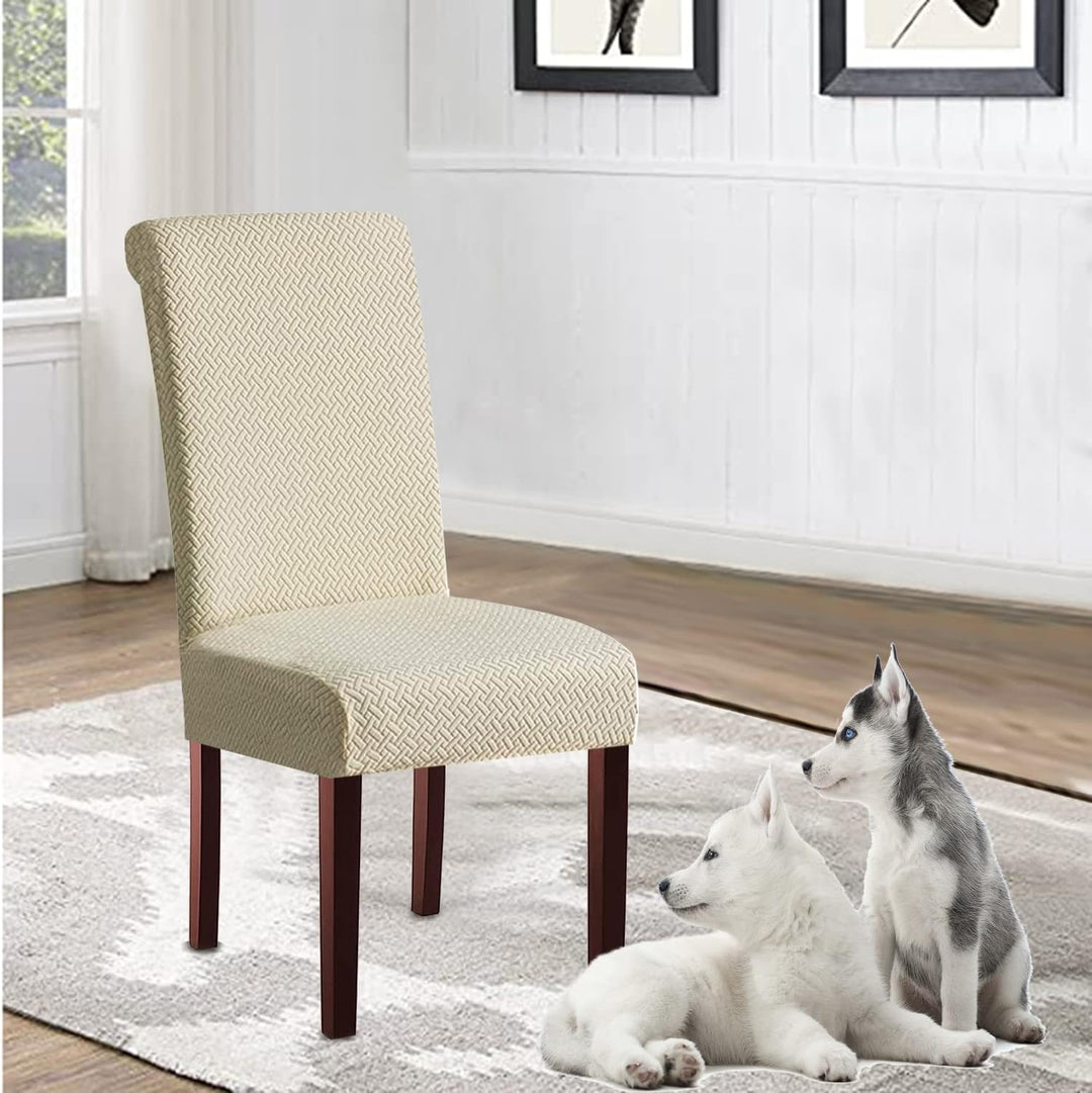 KELUINA Moderne Stuhlhussen 1er/2er/4er/6er Set, Stretch Stulhhussen Schwingstuhl Elastisch Abnehmba