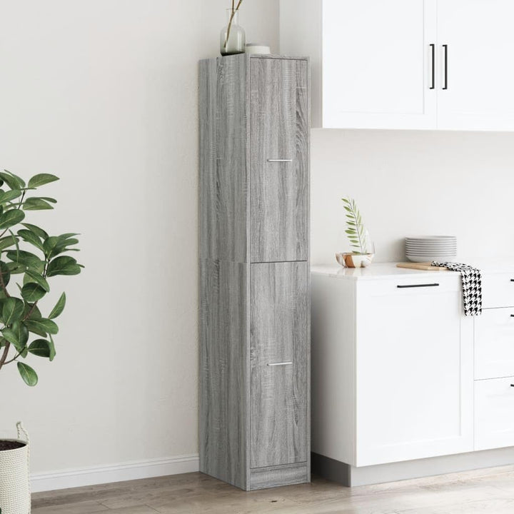 vidaXL Apothekenschrank, grau, 30 x 41 x 174,5 cm, Spanplatte, Apothekenschrank, Apothekenmöbel, Sch