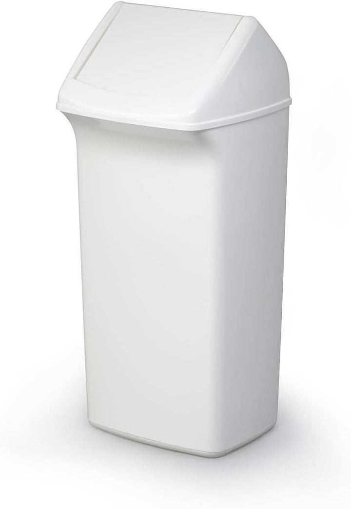 Durable Abfallbehälter mit Schwingdeckel Durabin Flip, 40 Liter, 1 Stück, weiss, 1809798010, Weiss