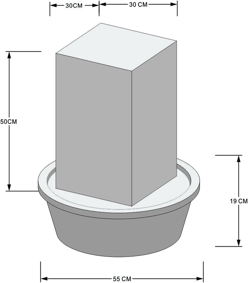 KÖHKO® Würfelbrunnen „Peru“ Höhe 69 cm Gartenbrunnen 31005 aus Cortenstahl mit LED-Beleuchtung, Höhe