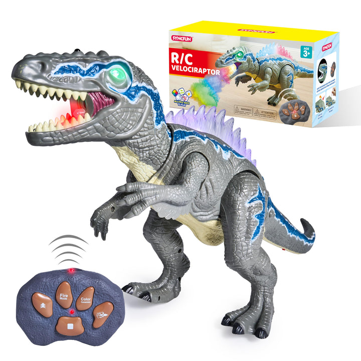 SYNCFUN Ferngesteuertes Dinosaurier-Spielzeug für Jungen und Mädchen im Alter von 3 4 5 6 7 Jahren,