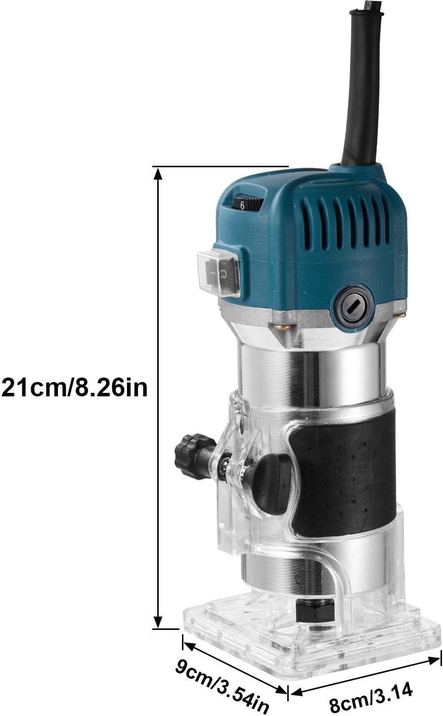 Holzbearbeitungsrouter, Palm Route 800W, Palm Router Mit 15-tlg Fräser Set | 220 V Elektriklaminat T