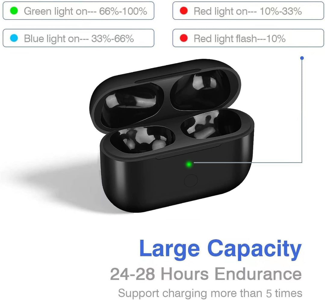 Kabelloses ladecase für Airpods pro, Ersatz Ladecase für Airpods pro mit Bluetooth-Pairing(Kopfhörer