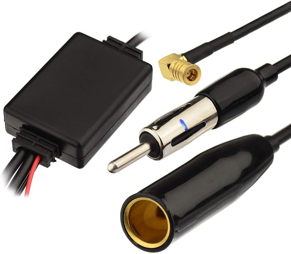 Eightwood DAB Antenne DAB Splitter SMB Adapter DIN Adapter AM/FM Antenne Signalverstärker für Auto R