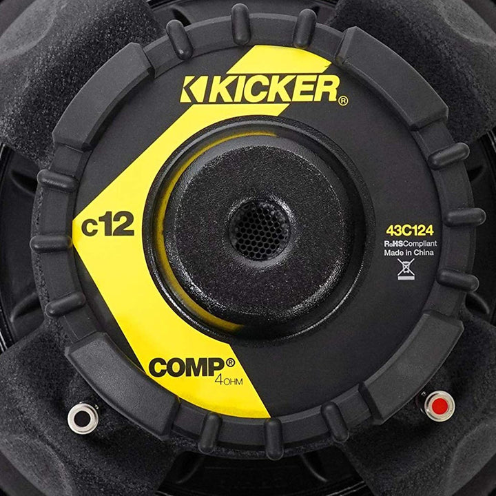 KICKER 43C124 12 Zoll Comp Subwoofer Schwarz