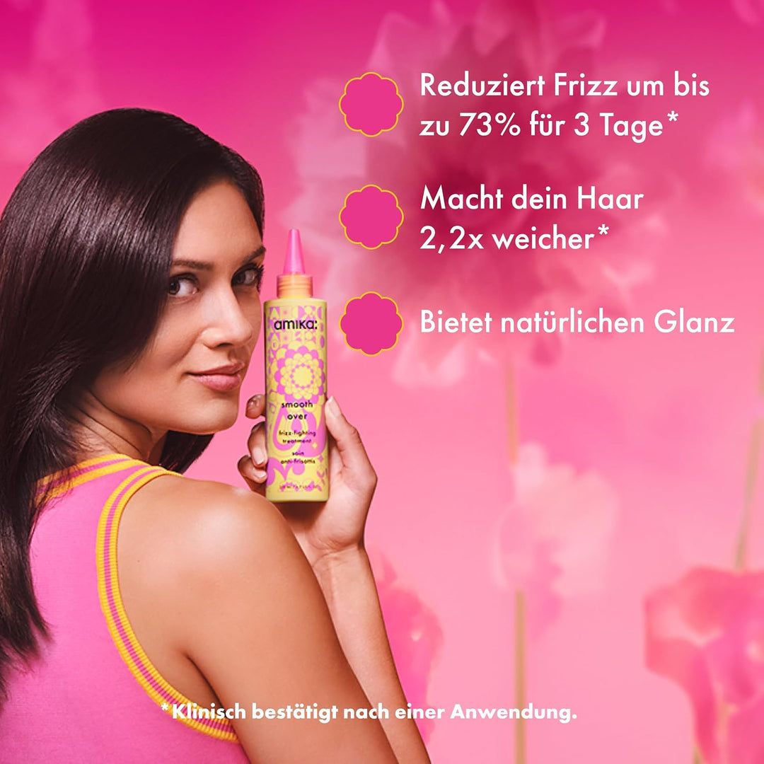 amika Smooth Frizz-Fighting Treatment Mask 200ml I Anti-Frizz Haarmaske Damen &amp; Herren I Glättende H