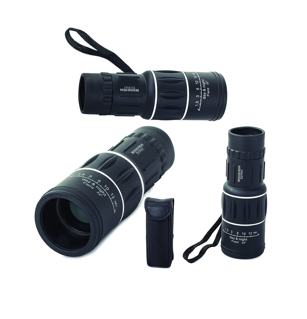 PARENCE - Fernglas Monokular 16 X 52 mit Nachtfunktion - Tragetasche & Reinigungswerkzeug - Gepanzer
