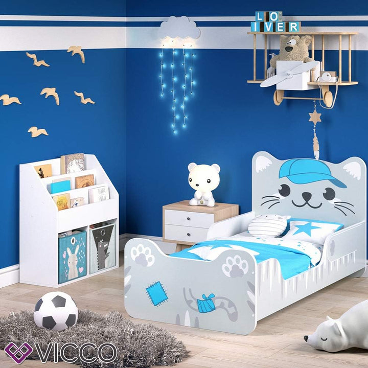 Vicco Kinderregal Luigi, Weiss, 72 x 79 cm Ohne Faltboxen, zur Aufbewahrung von Büchern und Spielzeu